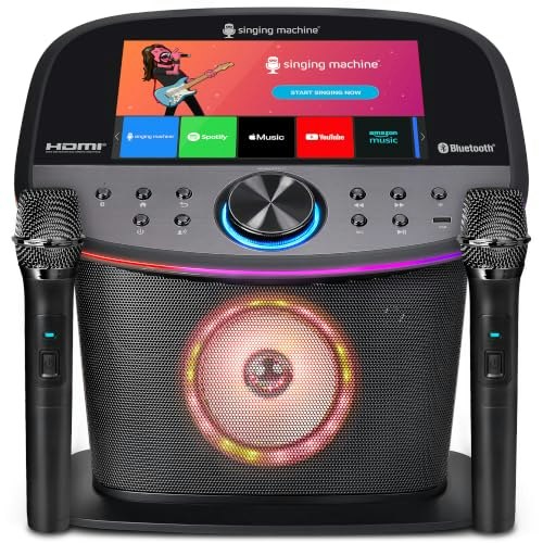 Singing Machine Karaoke System with Screen and 2 Microphones: $279