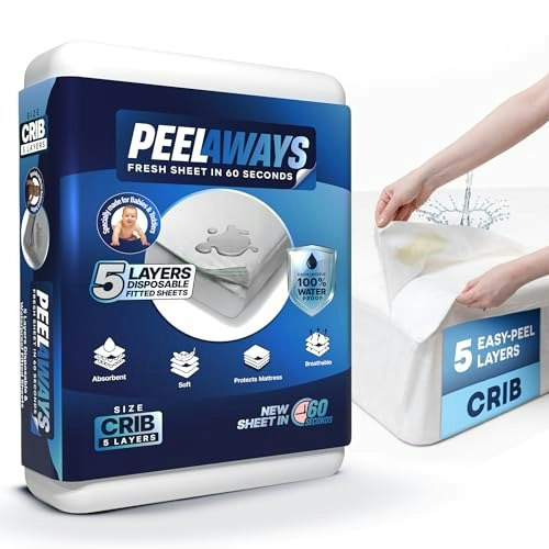 PeelAways 5-Layer Waterproof Disposable Fitted Crib Sheet: $26.39 PeelAways 5-Layer Waterproof Disposable Fitted Crib Sheet: $26.39