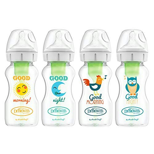 Dr. Brown's Natural Flow Anti-Colic Options+ Wide-Neck 9-oz Baby Bottle 4-Pack: $20.76