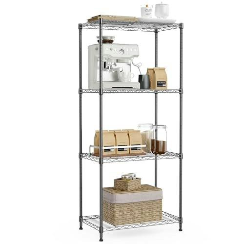 Izeuk 4-Tier Heavy Duty Steel Storage Shelves: $47.99