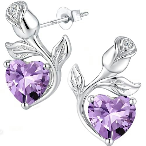 Jacupo 0.8ct Heart Birthstone Stud Earrings: $63.99 Jacupo 0.8ct Heart Birthstone Stud Earrings: $63.99