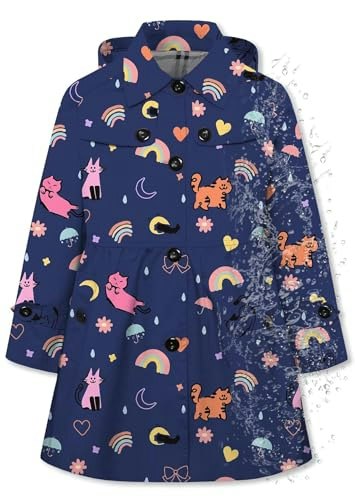 Betusline Girl's Hooded Waterproof Rain Jacket: $28.07