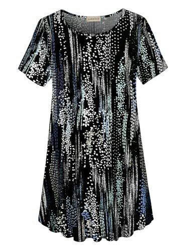 Larace Women's Plus Size Short Sleeve Tunic 6X: $18.98