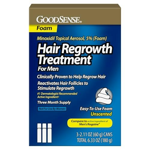 Minoxidil 5% Topical Foam Hair Regrowth Treatment for Men: $15.86 Minoxidil 5% Topical Foam Hair Regrowth Treatment for Men: $15.86