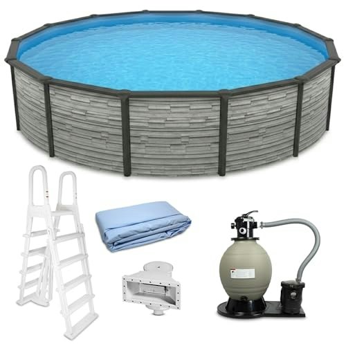 Blue Wave Montilla 21-Foot Round Above-Ground Pool Package: $2,517.49