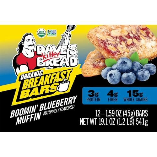 Dave's Killer Bread Boomin' Blueberry Organic Breakfast Bars 12-Pack: $16.99 Dave's Killer Bread Boomin' Blueberry Organic Breakfast Bars 12-Pack: $16.99