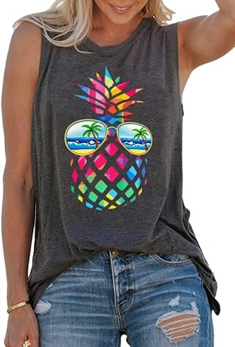 Women's Pineapple Graphic Sleeveless Tank Top: $6.09 Women's Pineapple Graphic Sleeveless Tank Top: $6.09