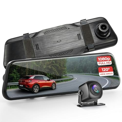 Pyle 1080p Dual Dash Cam Rearview Mirror: $52.99