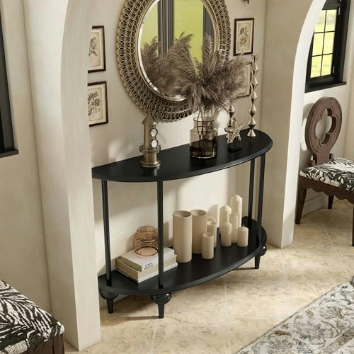 Homes: Inside + Out Isalyn Modern Half Moon Console Table: $162.27