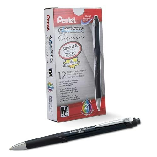Pentel Glidewrite Signature 1.0mm Medium Point Ballpoint Pen 12-Pack: $20.44 Pentel Glidewrite Signature 1.0mm Medium Point Ballpoint Pen 12-Pack: $20.44