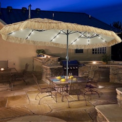 Ainfox 13-Foot Thatched Tiki Patio Umbrella for $99 + free shipping