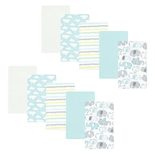 Hudson Baby Cotton Flannel Burp Cloths 10-Pack: $11.86