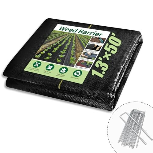 Kanagawa 1.3ft x 50ft Heavy Duty Weed Barrier Landscape Fabric: $10.74