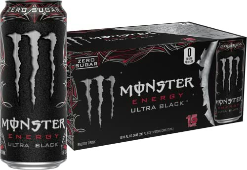Monster Energy Ultra Black Sugar Free Energy Drink 16-Ounce: $24.67