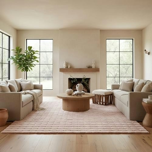 nuLOOM 8' x 10' Jeni Blush Checkered Washable Area Rug: $185.31