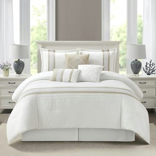 Stratford Park Queen 7-Piece Striped Comforter Set: $94.49 Stratford Park Queen 7-Piece Striped Comforter Set: $94.49