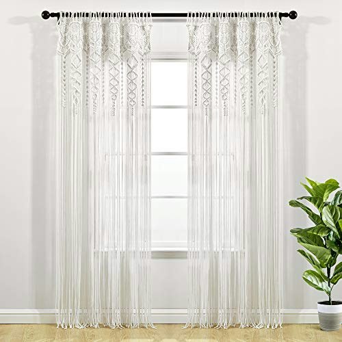 Lush Decor 40" x 84" Macrame Textured Cotton Curtain Panel: $48.78 Lush Decor 40" x 84" Macrame Textured Cotton Curtain Panel: $48.78