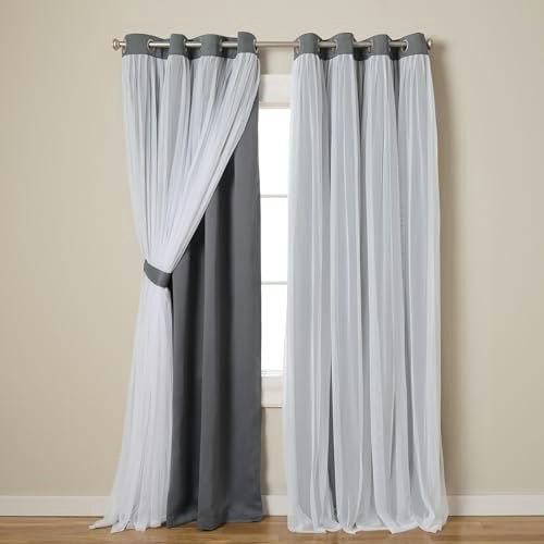 Town & Country Luxe Talia 52" x 120" Double Layer Blackout Curtains 2-Pack: $48.97