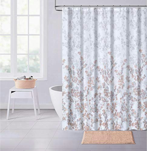 70" x 72" Floral Textured Waffle Shower Curtain: $11.58