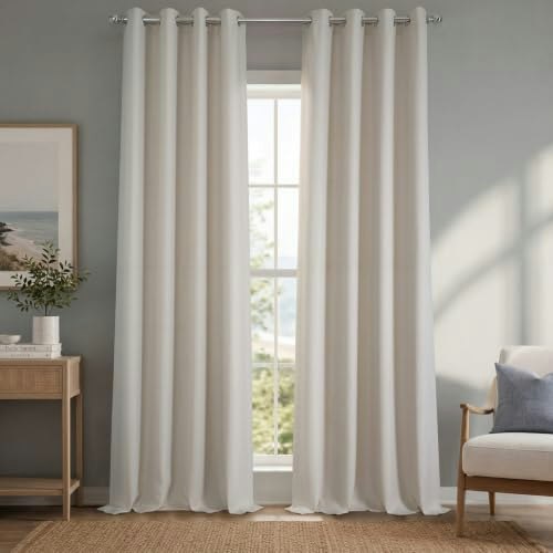 HPD Half Price Drapes 50" x 108" Grommet Linen Room Darkening Curtain Panel: $16.45