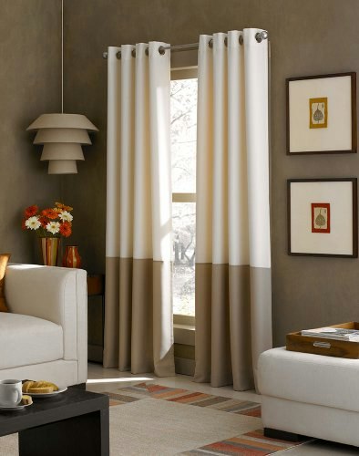 Curtainworks Kendall Color Block Grommet Curtain Panel 108-inch: $9.05 Curtainworks Kendall Color Block Grommet Curtain Panel 108-inch: $9.05