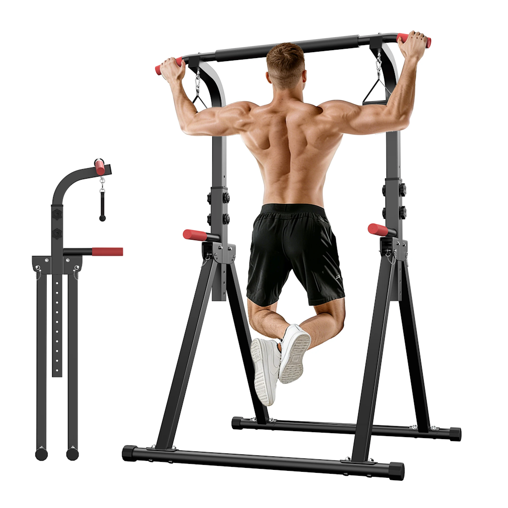 Power Tower w/ Resistance Bands and Dip Station: $53 Power Tower w/ Resistance Bands and Dip Station: $53