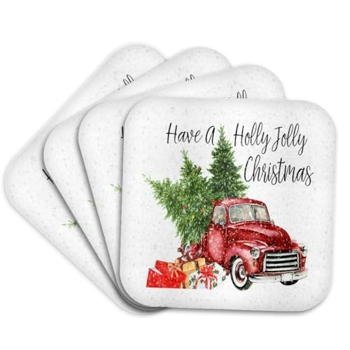 3dRose Have a Holly Jolly Christmas Coaster 4-Pack: $7.80
