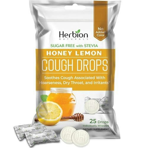 Herbion Naturals Sugar-Free Honey Lemon Cough Drops 25-Count: $5.79