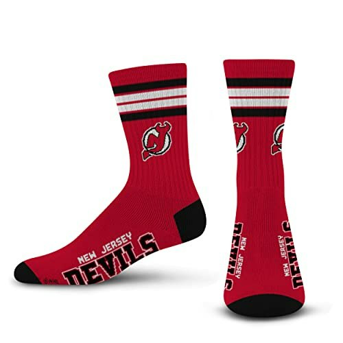 For Bare Feet New Jersey Devils Stripe Deuce Socks: $11.37