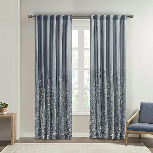 Madison Park Embroidered Faux Silk Window Curtain Panel: $25.99
