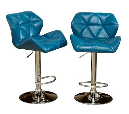 Roundhill Furniture Glasgow Tufted Hydraulic Bar Stools 2-Pack: $89.21