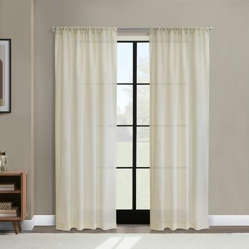 Thermasheer 50" x 95" Insulated Sheer Curtain Panel: $6.28 Thermasheer 50" x 95" Insulated Sheer Curtain Panel: $6.28
