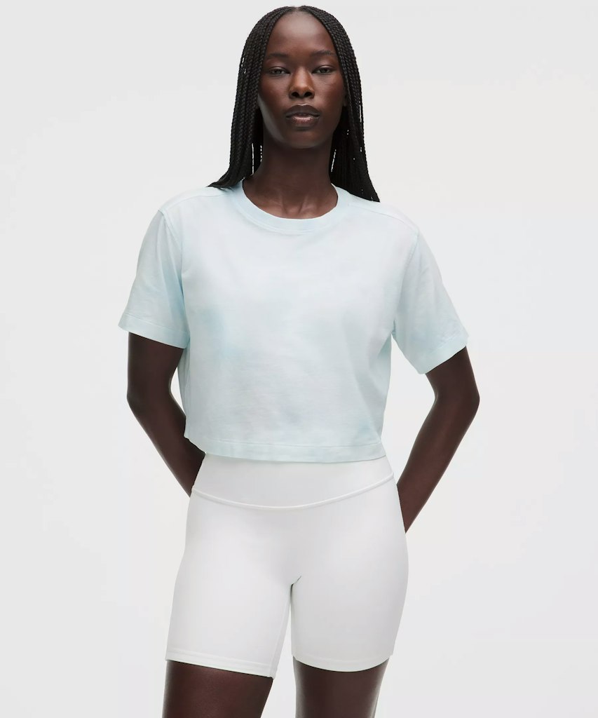 lululemon Women's All Yours Organic Cotton-Blend Cropped T-Shirt: $29