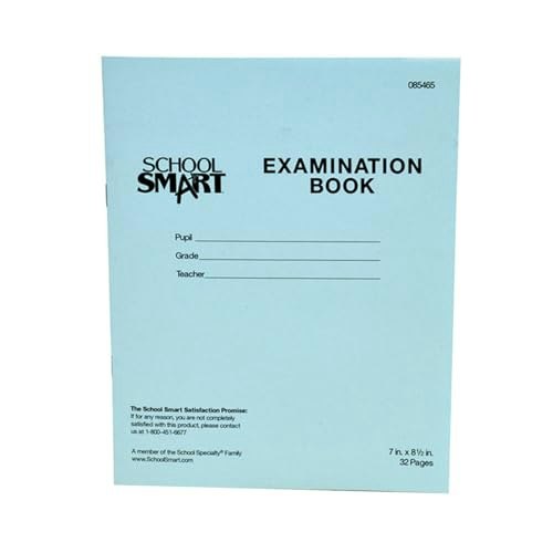 School Smart Examination Blue Book 32-Page 50-Pack: $28.92 School Smart Examination Blue Book 32-Page 50-Pack: $28.92