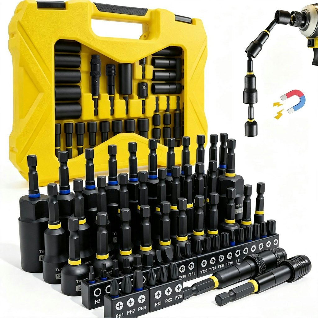 61-Piece Magnetic Nut Driver Set for Impact Drills: $20
