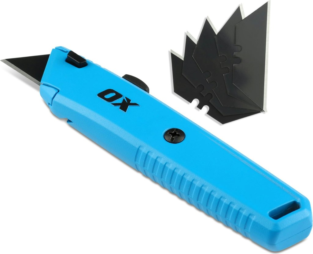 OX Heavy Duty Retractable Utility Knife w/ 5 SK5 Blades: $3.54