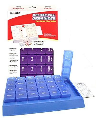 Acu-Life 7-Day 4-Times-a-Day Pill Organizer: $7.57 Acu-Life 7-Day 4-Times-a-Day Pill Organizer: $7.57