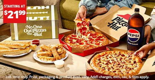 Pizza Hut Triple Treat Box Gameday Edition for From $22