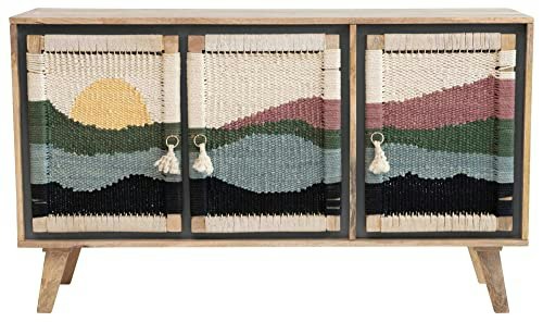 Creative Co-Op 55-Inch Mango Wood Console with 2 Shelves: $672.61