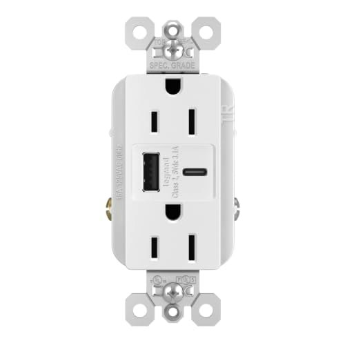 Legrand 15 Amp Tamper-Resistant USB Type-A/C Outlet: $11.28