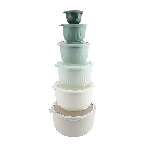 Cook with Color Plastic Prep Bowls with Lids 12-Piece Set: $25.35 Cook with Color Plastic Prep Bowls with Lids 12-Piece Set: $25.35