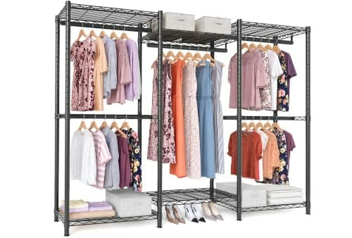 Songmics Closet Organizer and Clothes Rack with Shelves: $78.45 Songmics Closet Organizer and Clothes Rack with Shelves: $78.45