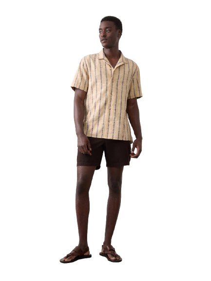 Banana Republic Factory Men's Standard-Fit Textured Resort Shirt: $8.98