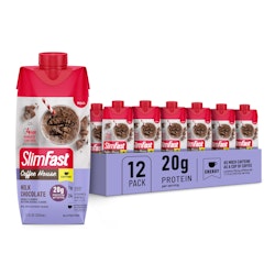 SlimFast Milk Chocolate Protein Shake, 11 fl. oz., Pack of 12 for $19 + free shipping w/ Prime