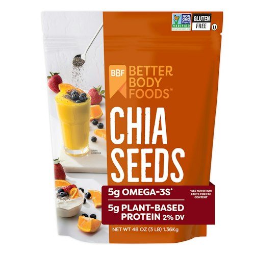 BetterBody Foods Chia Seeds 3-lb. Bag for $15 + free shipping w/ Prime