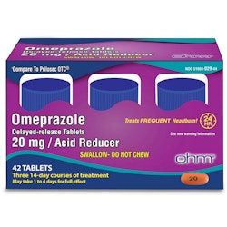 42 Tablets Omeprazole 20mg Delayed-Release Acid Reducer for $8 + free shipping