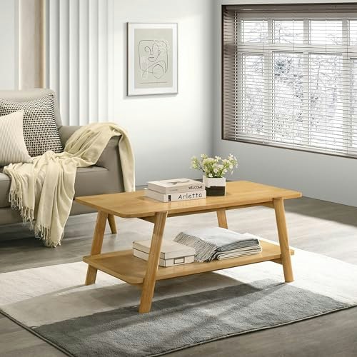 Roundhill Furniture Metz Mid-Century Modern Wood Shelf Coffee Table: $128.70 Roundhill Furniture Metz Mid-Century Modern Wood Shelf Coffee Table: $128.70