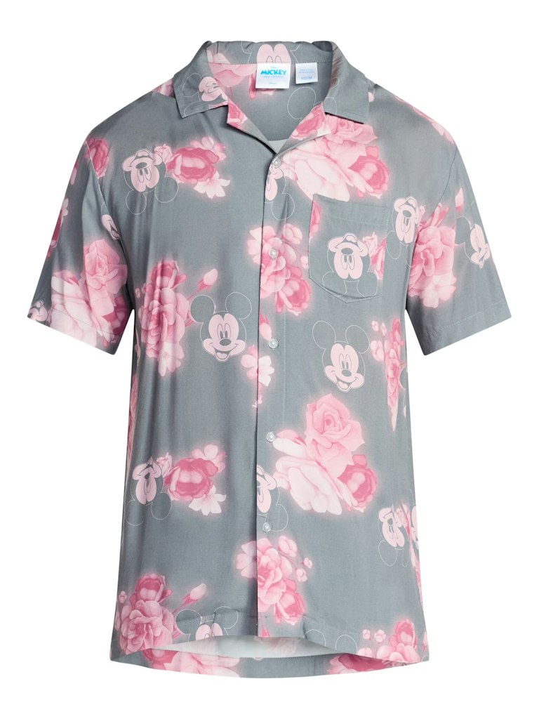 Disney Mickey Mouse Men's Graphic Button-Up Shirt: $3.90