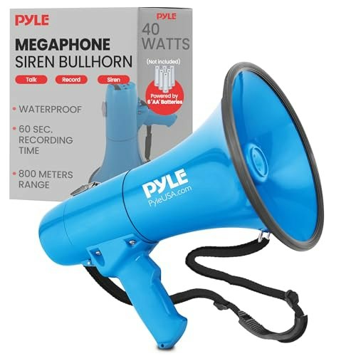 Pyle 40W Portable Megaphone Speaker: $39.99 Pyle 40W Portable Megaphone Speaker: $39.99