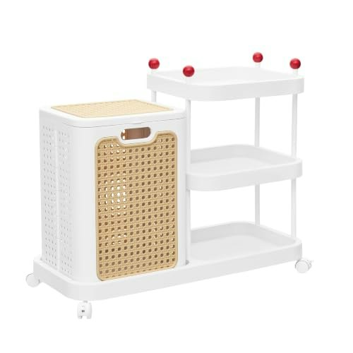 Vecelo 3-Tier Rolling Laundry Hamper Cart: $53.18 Vecelo 3-Tier Rolling Laundry Hamper Cart: $53.18